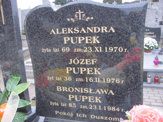 Aleksandra Pupek 1901 Kolno - Grobonet - Wyszukiwarka osób pochowanych